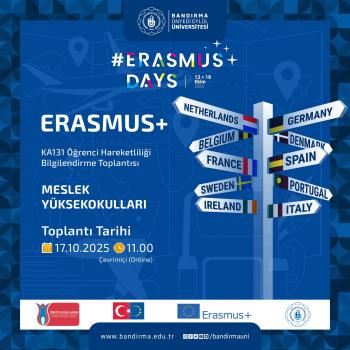 Erasmus+ Days Kapsamında Çevrim İçi Bilgilendirme Toplantıları Düzenleniyor
